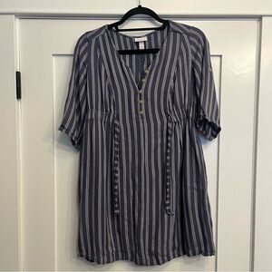 Ingrid Isabel Maternity top blue/white stripe high waist tie